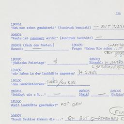 Western questionnaire, answ...