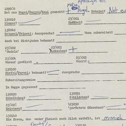 Western questionnaire, answ...