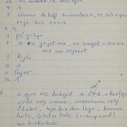 Eastern questionnaire, blue...