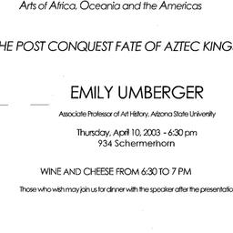 Announcements, 2003-04-10. ...