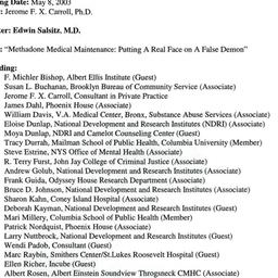 Minutes, 2003-05-08. Drugs ...