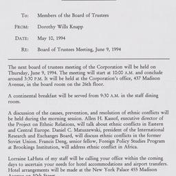 Board of Trustees - Sent to...