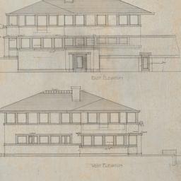 East, west elevations