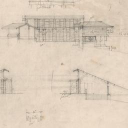 Henhouse elevation, sections