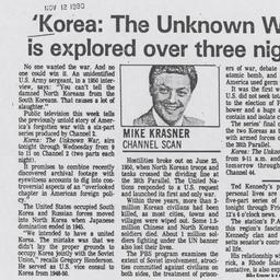 'Korea: the unknown war...