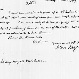 [Document, 1799 November 11]