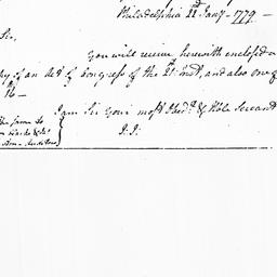 [Document, 1779 January 22]