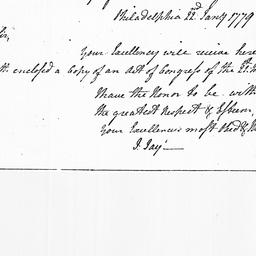 [Document, 1779 January 22]
