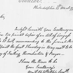 [Document, 1779 March 22]