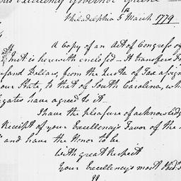 [Document, 1779 March 05]