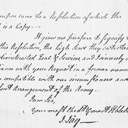 [Document, 1779 February 05]