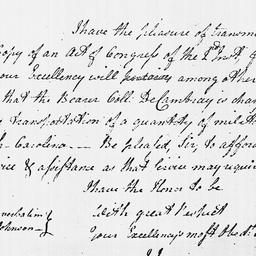[Document, 1779 February 03]