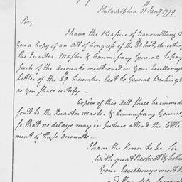 [Document, 1779 January 31]