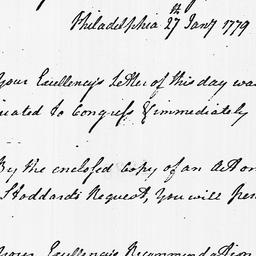 [Document, 1779 January 27]