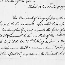 [Document, 1779 January 23]