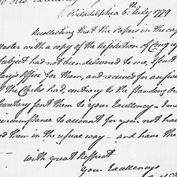 [Document, 1779 July 05]