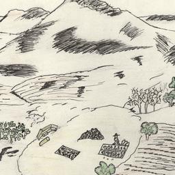 Drawing Of A Bucolic Landscape
