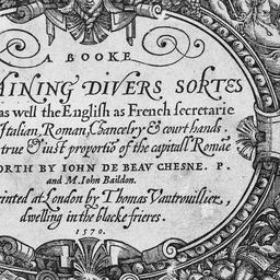 A Booke Containing Divers S...