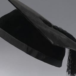 Academic cap worn by Marie ...