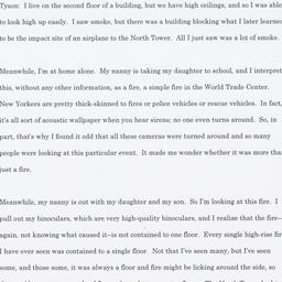September 11th Oral History...