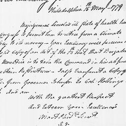 [Document, 1779 May 15]