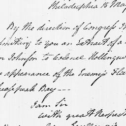 [Document, 1779 May 15]