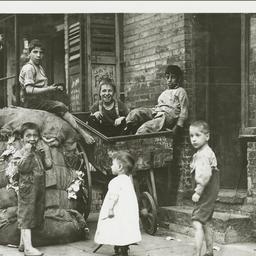 Children with Burlap Sacks ...