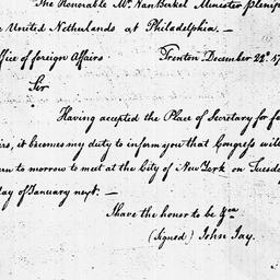 [Document, 1784 December 22]