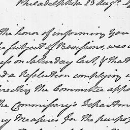 [Document, 1779 August 23]