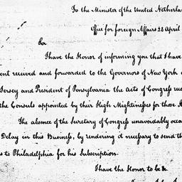 [Document, 1785 April 28]