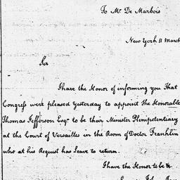 [Document, 1785 March 11]