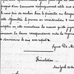 [Document, 1785 August 20]
