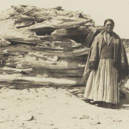 Navajo Woman Standing in fr...