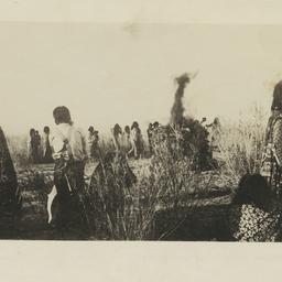 Group of People in a Field ...