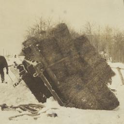 View of Overturned Sled Pil...