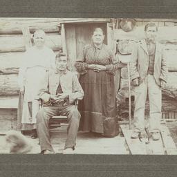 Four Older Ojibwa in front ...