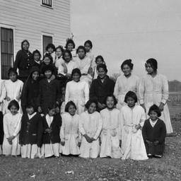 Children at the Cross Lake ...