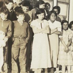 Students at the Rocky Boy R...
