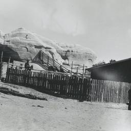 Ranch near a Rock Formation