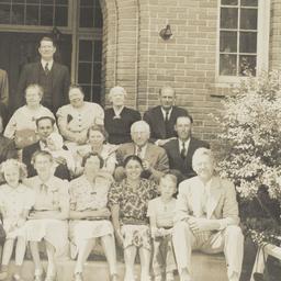 Group in front of a Building