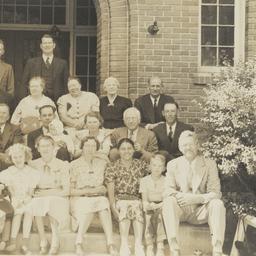 Group in front of a Building