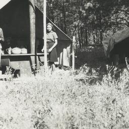 Four People Living at a Camp