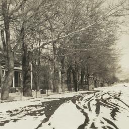 Looking down a Snow Covered...
