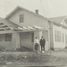 Man and Woman Posing in fro...