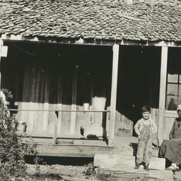 Cherokee Woman and Boy on P...