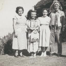 Native American Girl with P...