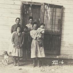 Native American Family in f...