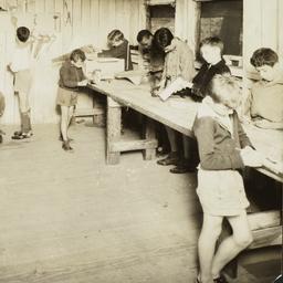 Boys in a Camp Workshop