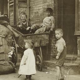 Children with Burlap Sacks ...