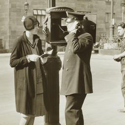 Police Officer and Woman at...